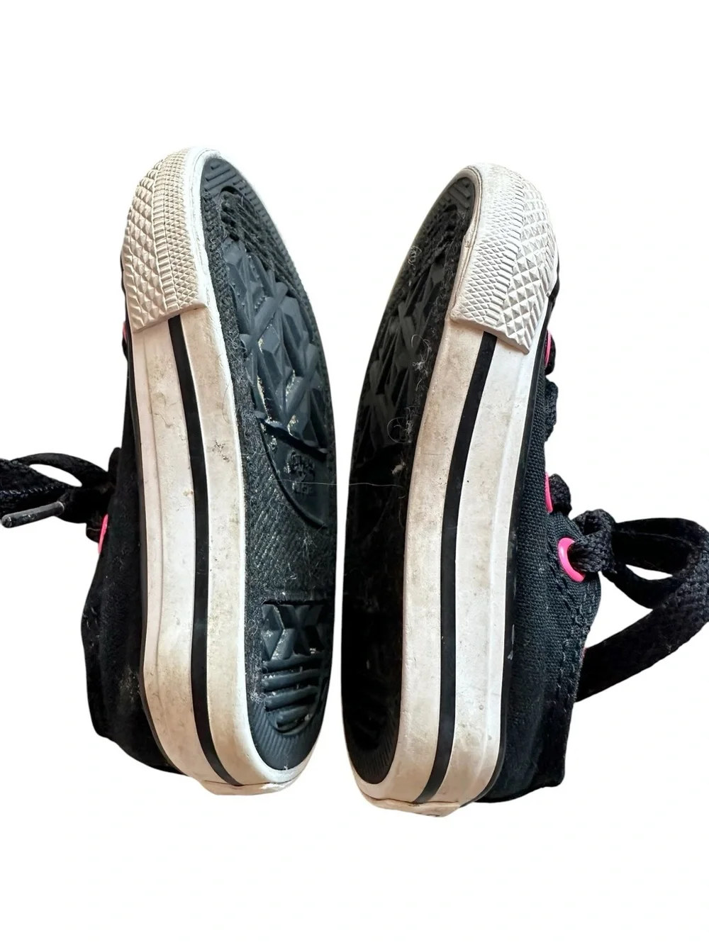 Converse Chuck Taylor All Star Double Tongue sneakers baby size 3 black w/ pink